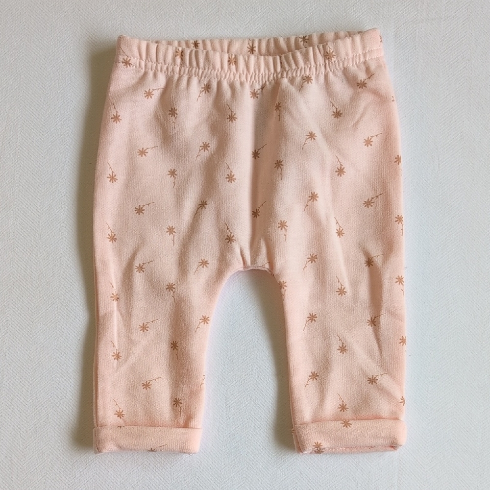 rene rofe baby floral soft plush joggers sweatpants pink 0-3 months girls